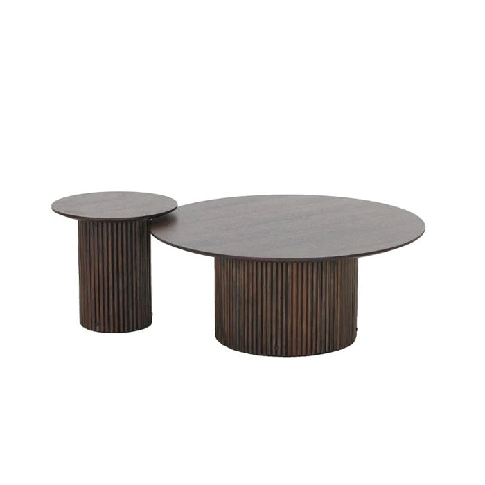 Fluted wooden twin set