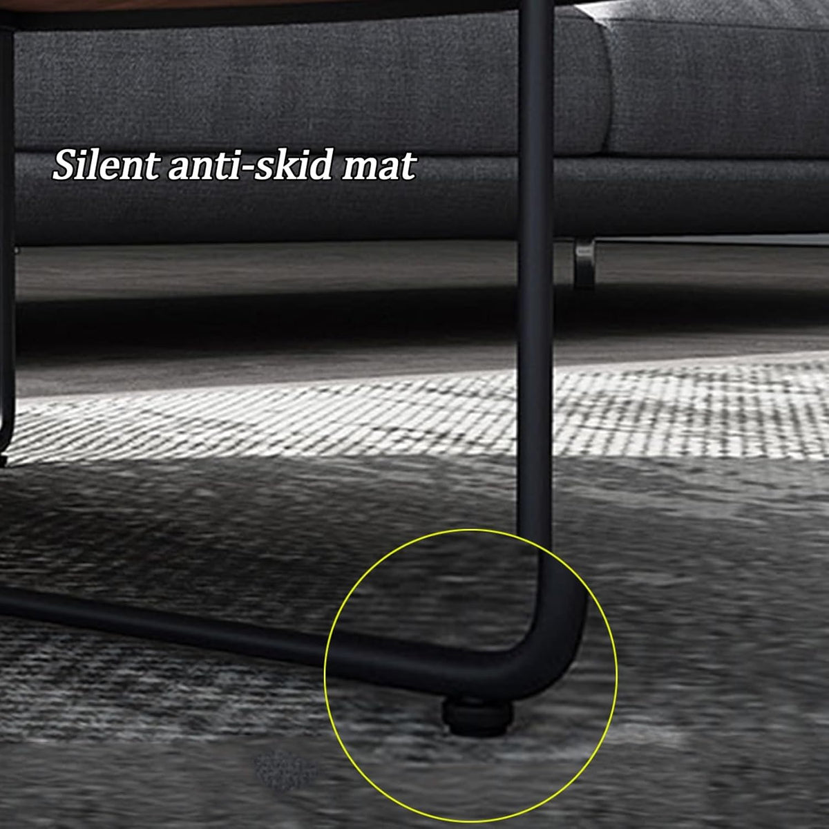Tubular-legged twin coffee table set