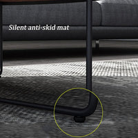 Tubular-legged twin coffee table set