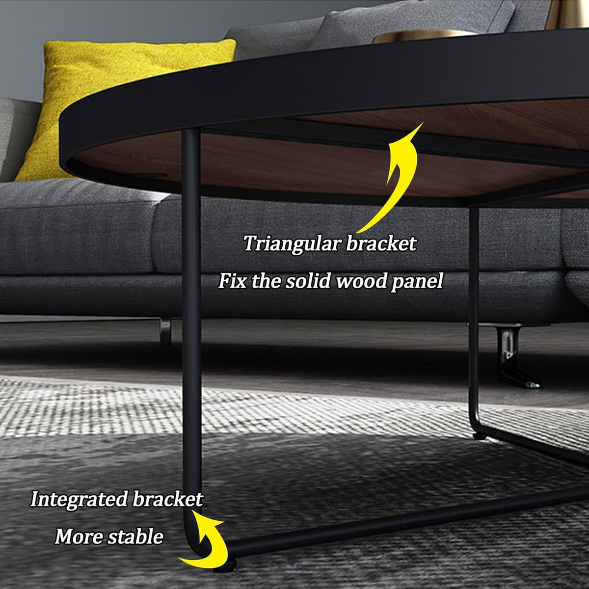 Tubular-legged twin coffee table set