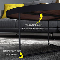 Tubular-legged twin coffee table set