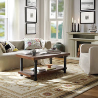 Double rectangular coffee table