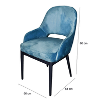 Dining chair-blue-D:64cm/ W:56cm/ H: 86cm
