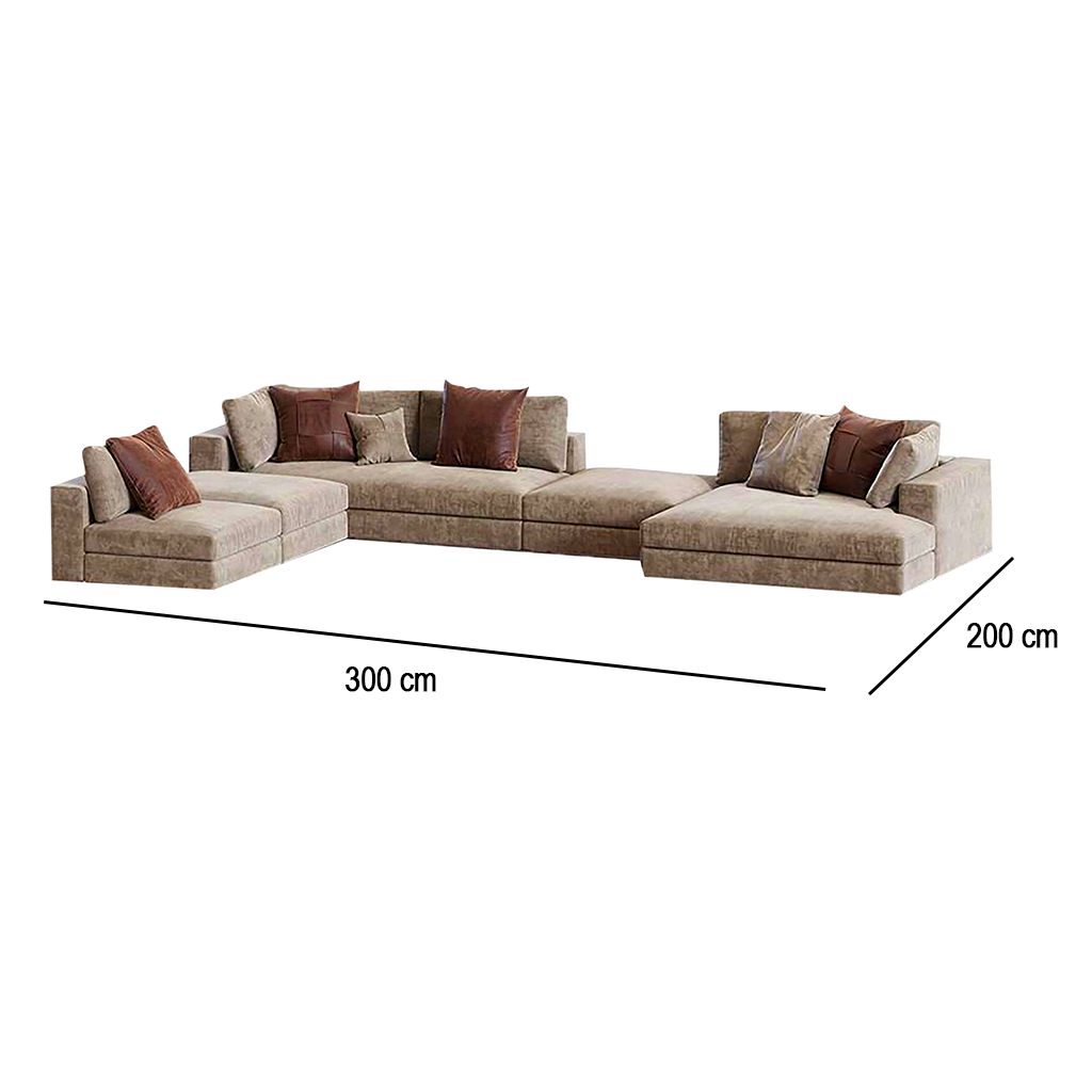 L-shape sofa-L: 300cm/ W: 200cm