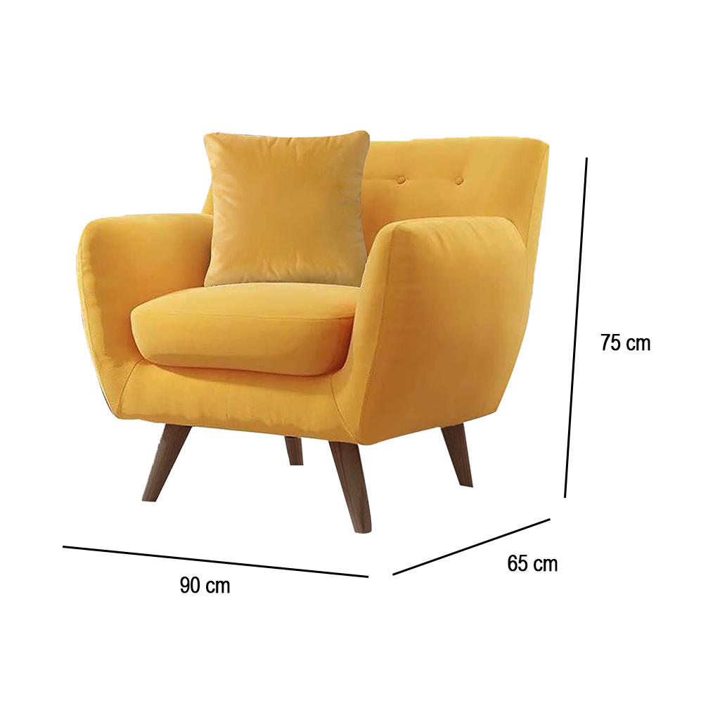 Armchair- L: 90cm/ W:65cm/ H: 75cm