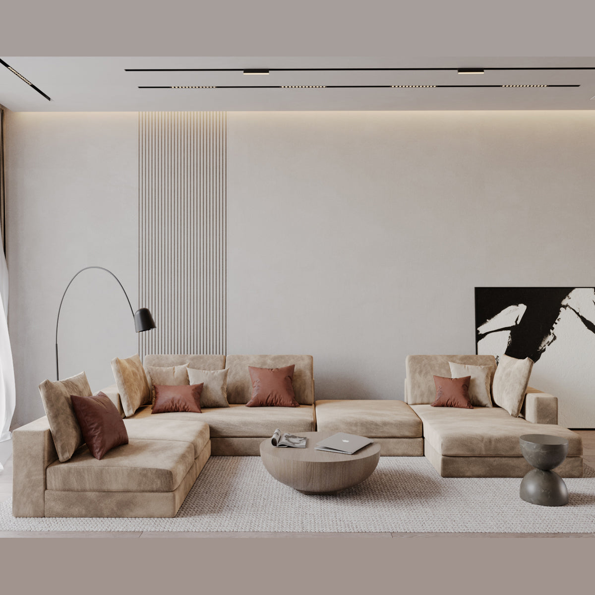 L-shape sofa-L: 300cm/ W: 200cm