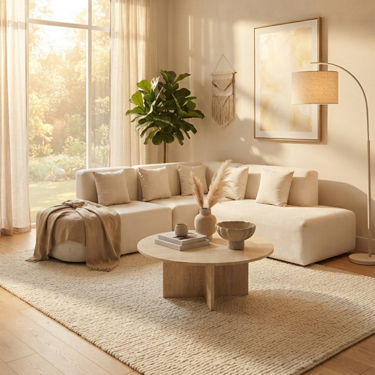 Blanc L-Shaped Sofa