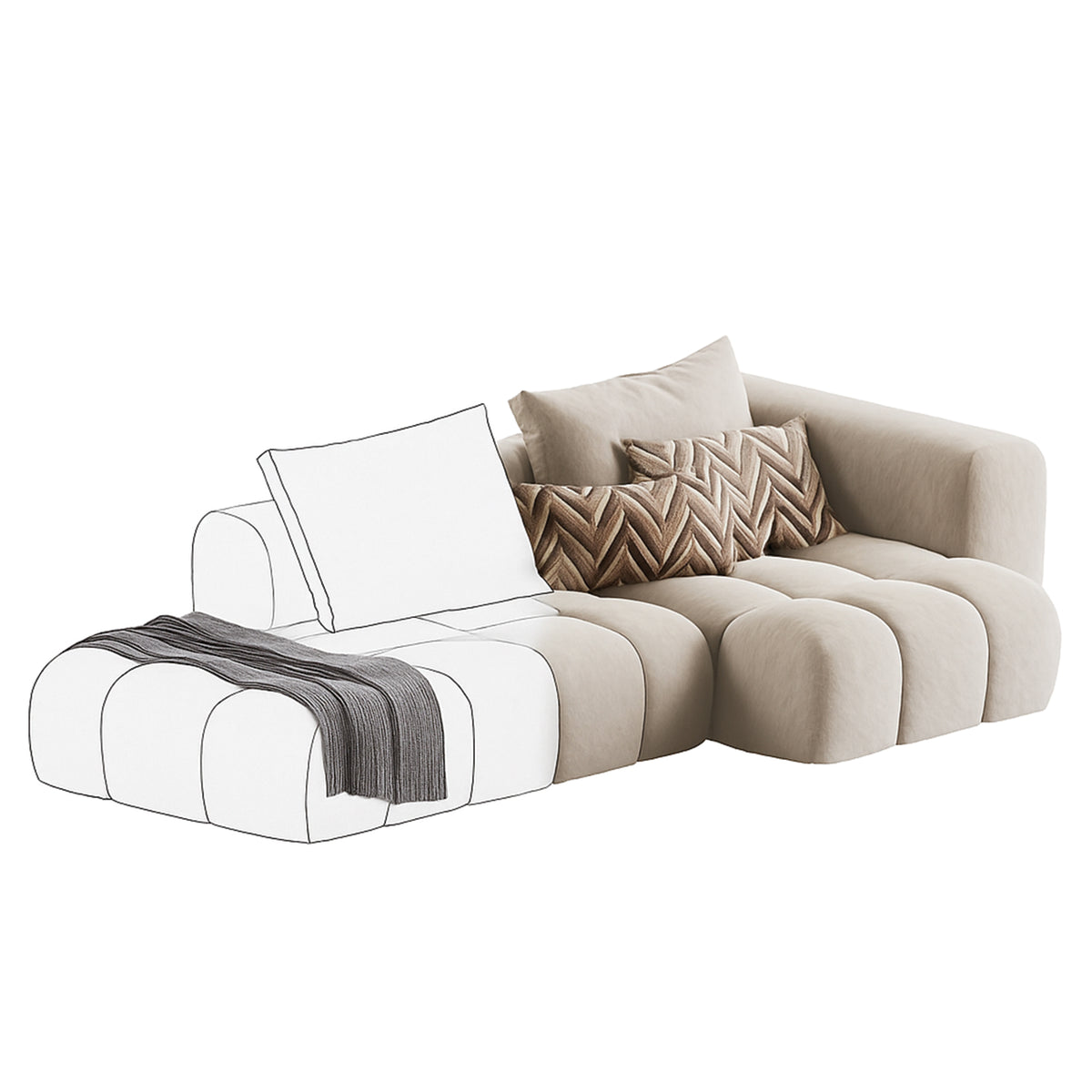 CELINE L-SHAPED SOFA