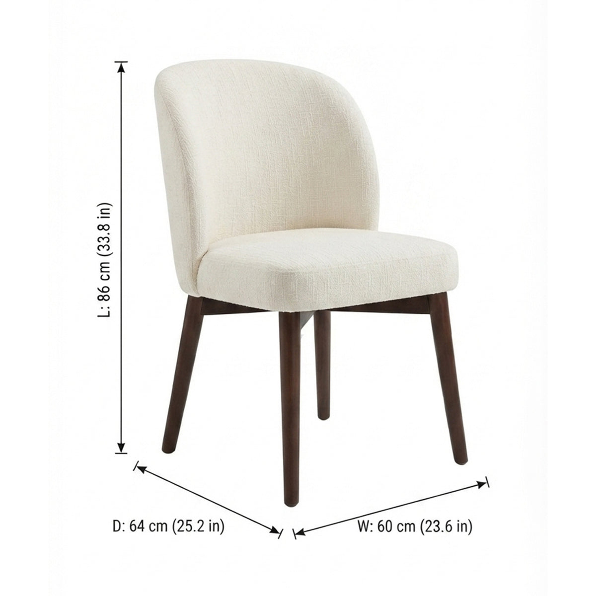 Dining chair - D: 64 cm/ W: 60 cm/ H: 86 cm